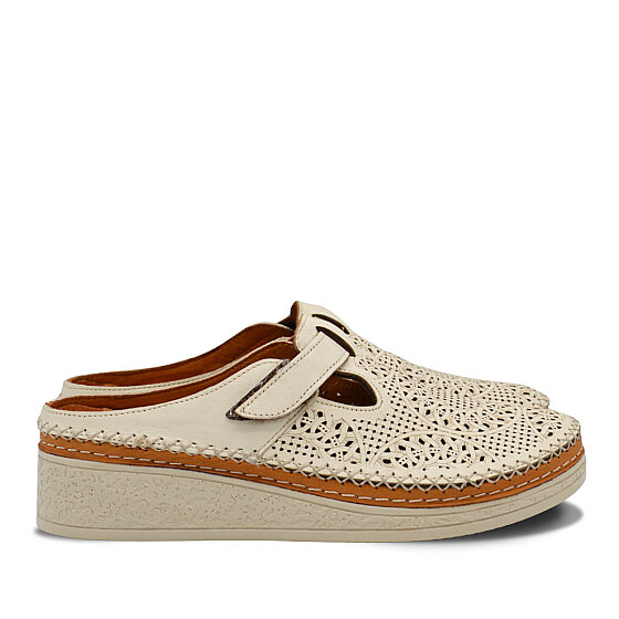 Venus Women's Leather Slippers & Slides - Beige 26190250Y (1)
