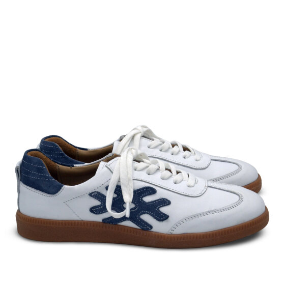 Venus Women's Leather Sneakers - White/Blue 2609901Y (1)