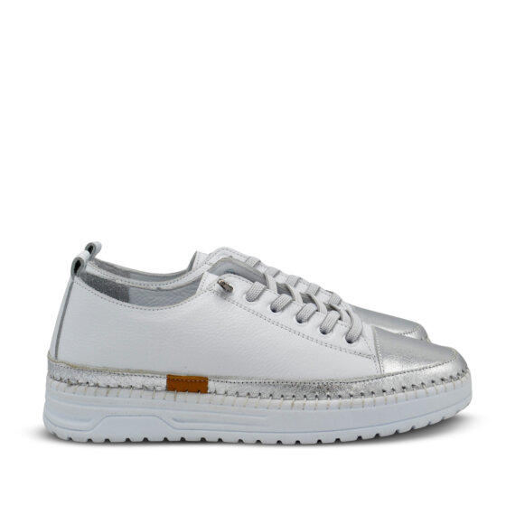 Venus Women's Leather Sneakers - White/Silver 26150001Y (1)