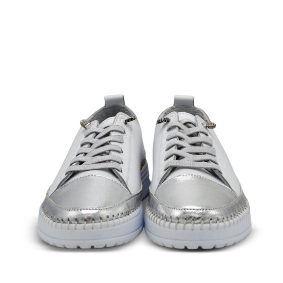 Venus Women's Leather Sneakers - White/Silver 26150001Y - 6
