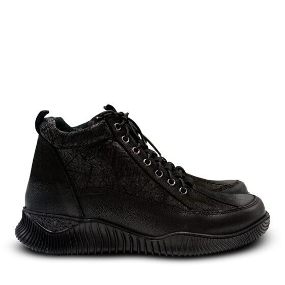 Venus Women's Nubuk Casual Ankle Boots - Black 1953837K - 2