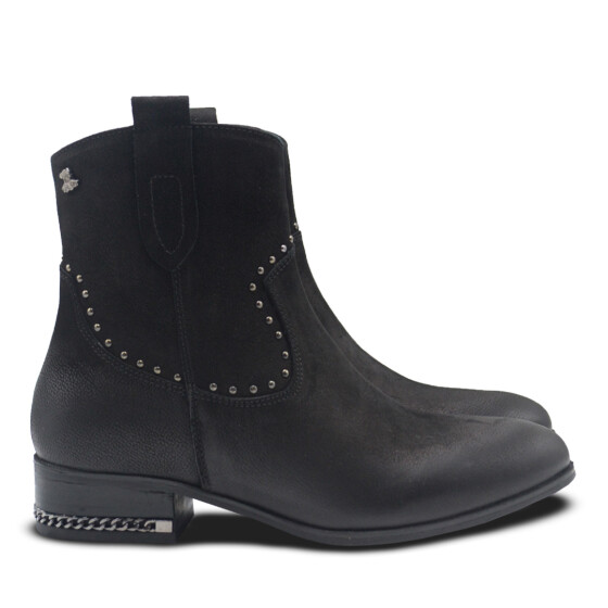 Venus Women's Nubuk Casual Ankle Boots - Black 2152713K (1)