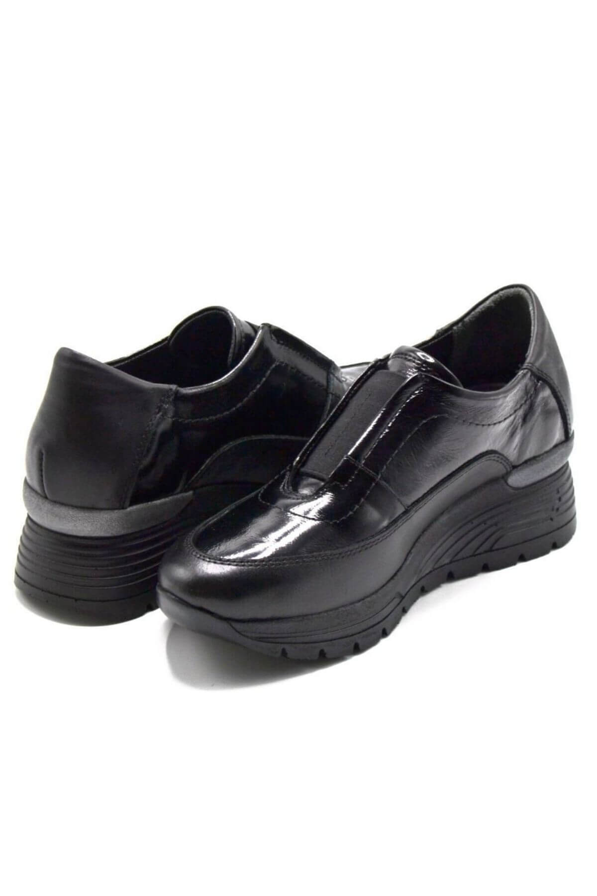 Venus Women's Patent Leather Airflow Comfort Shoes - Black 2313031K - 4