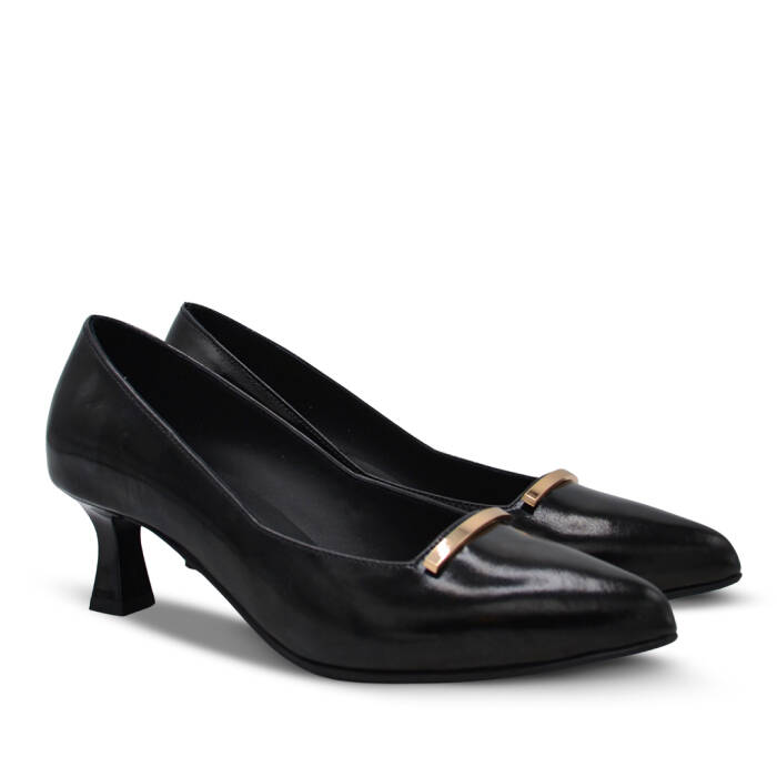 Venus Women's Patent Leather Heeled Shoes - Black 26532529Y - 1