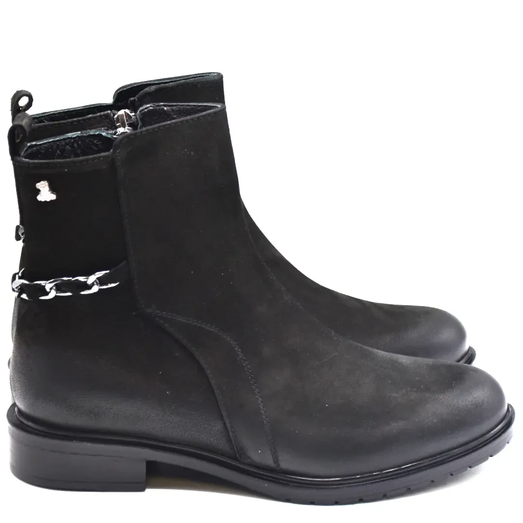 Venus Women's Suede Casual Ankle Boots - Black 20742K (1)