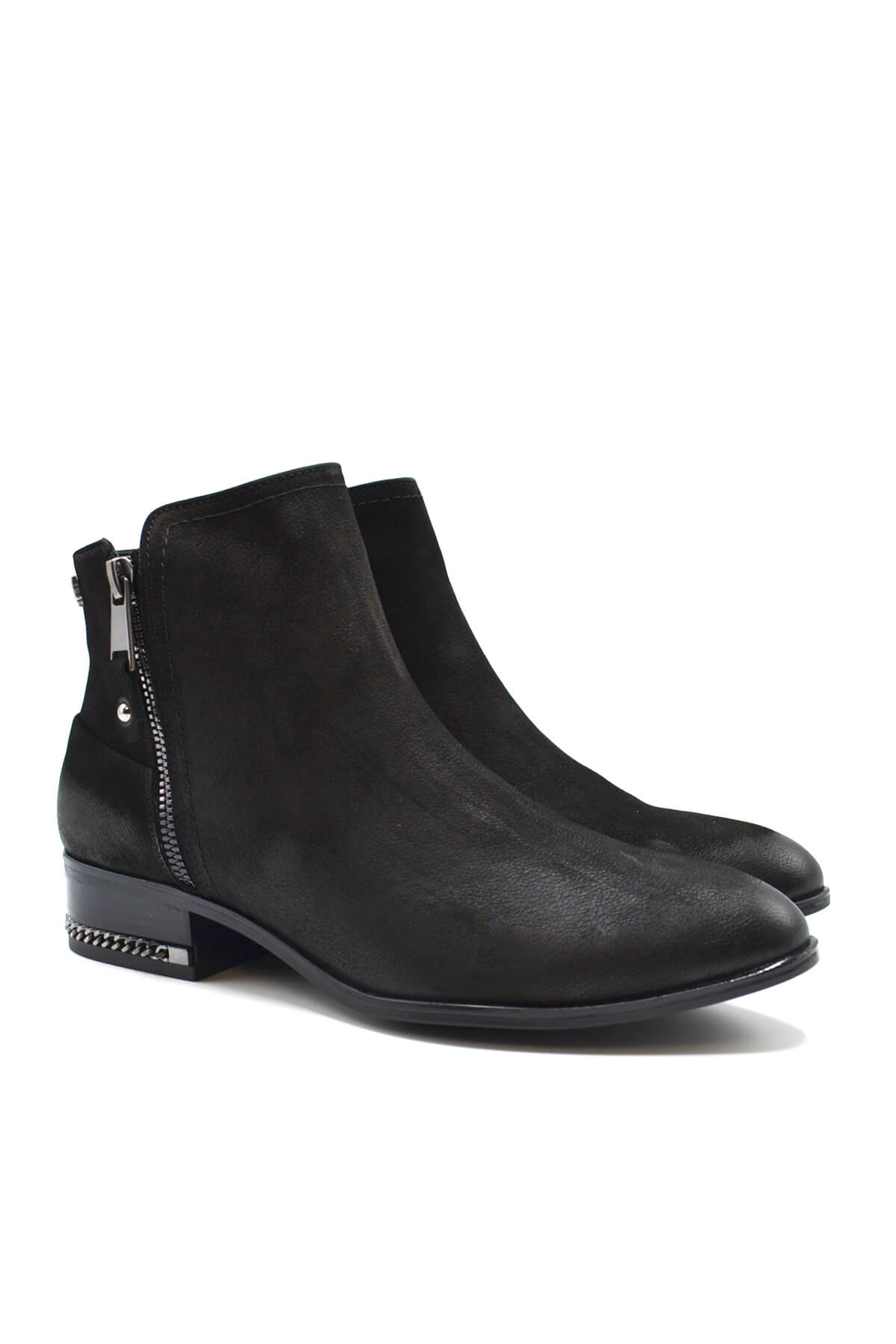Venus Women's Suede Casual Ankle Boots - Black 2152701K - 1