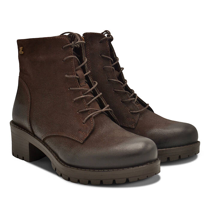 Venus Women's Suede Casual Ankle Boots - Brown - 1