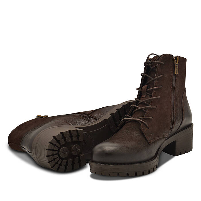 Venus Women's Suede Casual Ankle Boots - Brown - 4