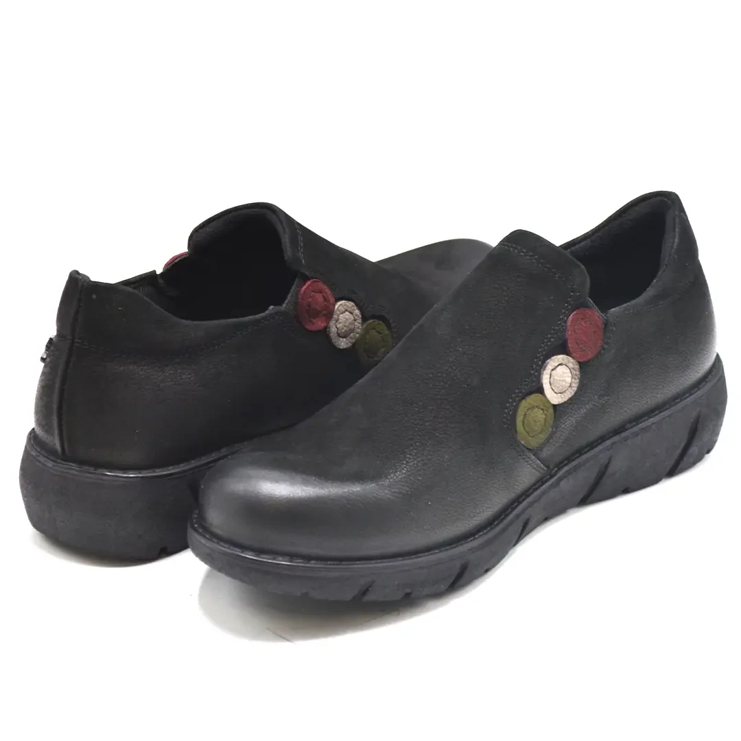 Venus Women's Suede Casual Shoes - Black 1953714K - 4