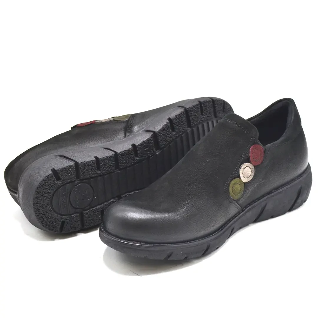 Venus Women's Suede Casual Shoes - Black 1953714K - 5