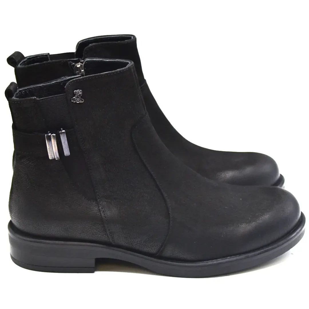 Venus Women's Suede Comfort Boots - Black 1852533K (1)
