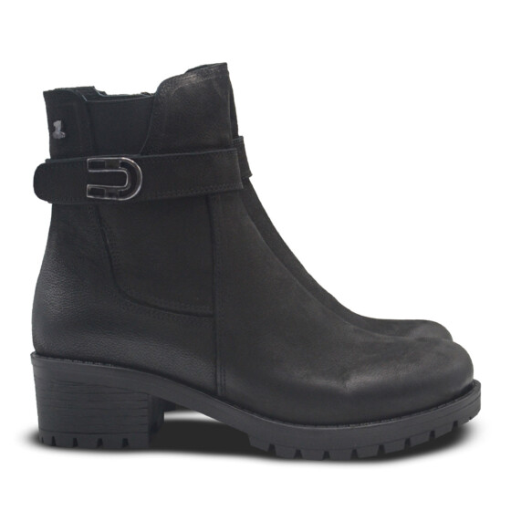 Venus Women's Suede Heeled Boots - Black (1)