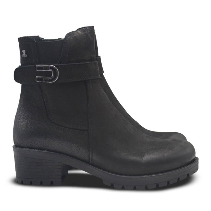 Venus Women's Suede Heeled Boots - Black - 2
