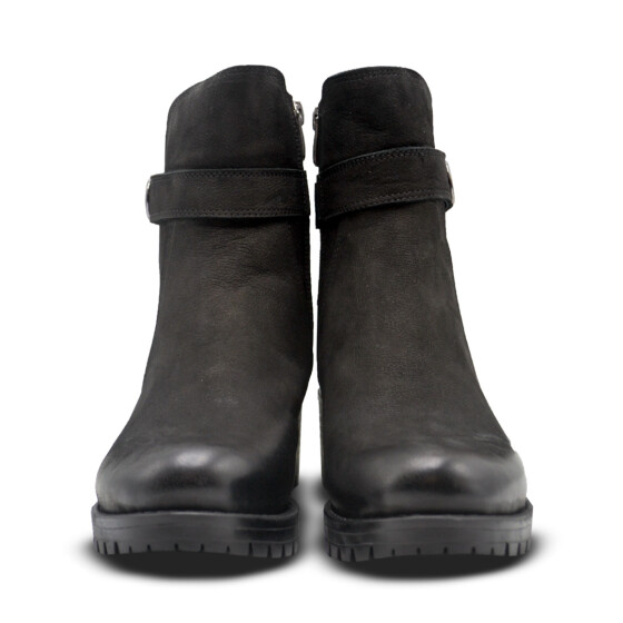 Venus Women's Suede Heeled Boots - Black - 6