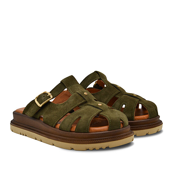 Venus Women's Suede Slippers & Slides - Khaki 26322731Y