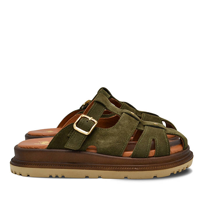 Venus Women's Suede Slippers & Slides - Khaki 26322731Y - 2