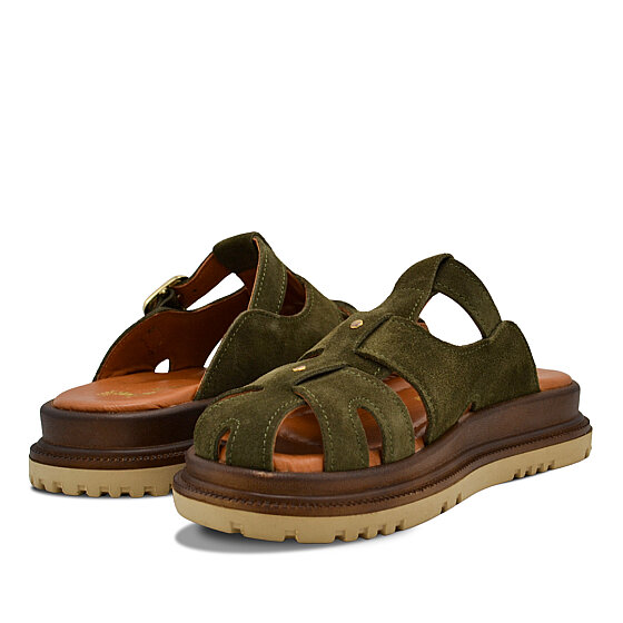 Venus Women's Suede Slippers & Slides - Khaki 26322731Y - 3