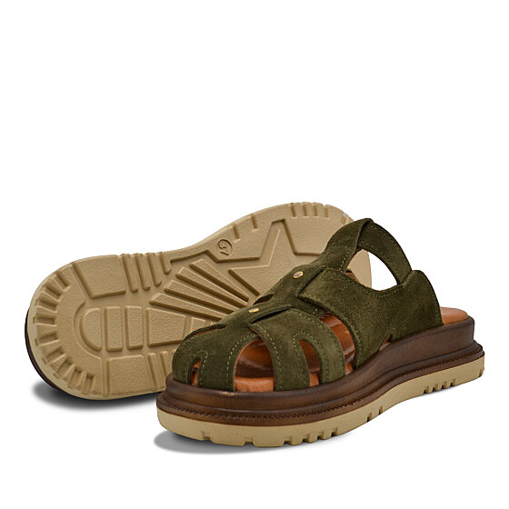 Venus Women's Suede Slippers & Slides - Khaki 26322731Y - 4