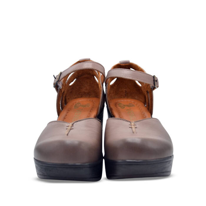 Venüs Deri Kadın Apartman Topuk Ayakkabı Vizon 1912502Y - 6