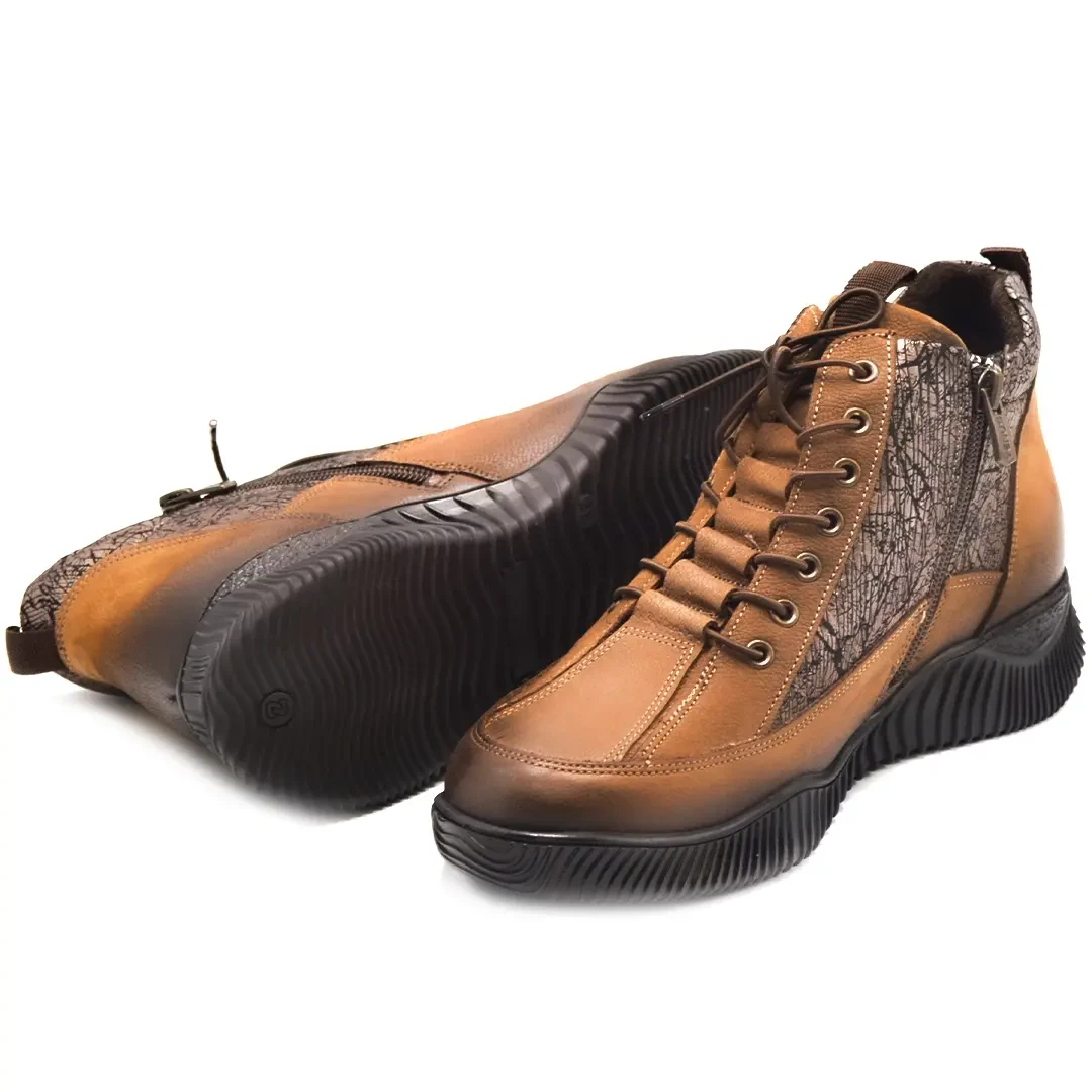 Venüs Deri Kadın Casual Bot Vizon 1953837K - Thumbnail