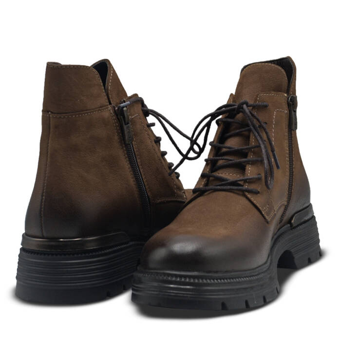 Venüs Deri Kadın Nubuk Casual Bot Vizon 2353510K - 4