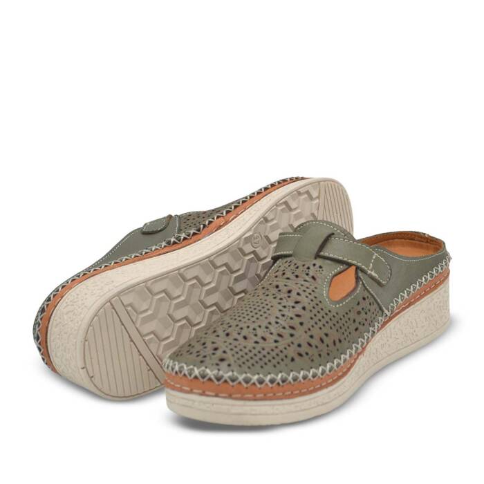 Venüs Deri Kadın Comfort Ayakkabı Yeşil 26190250Y - 5